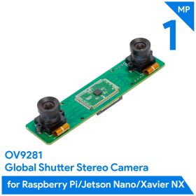Arducam 1MP*2 Stereo Camera for Raspberry Pi, Nvidia Jetson Nano/Xavier NX, Dual OV9281 Monochrome Global Shutter Camera Module