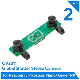 Arducam 2MP*2 Stereo Camera for Raspberry Pi, Nvidia Jetson Nano/Xavier NX, Dual OV2311 Monochrome Global Shutter Camera Module