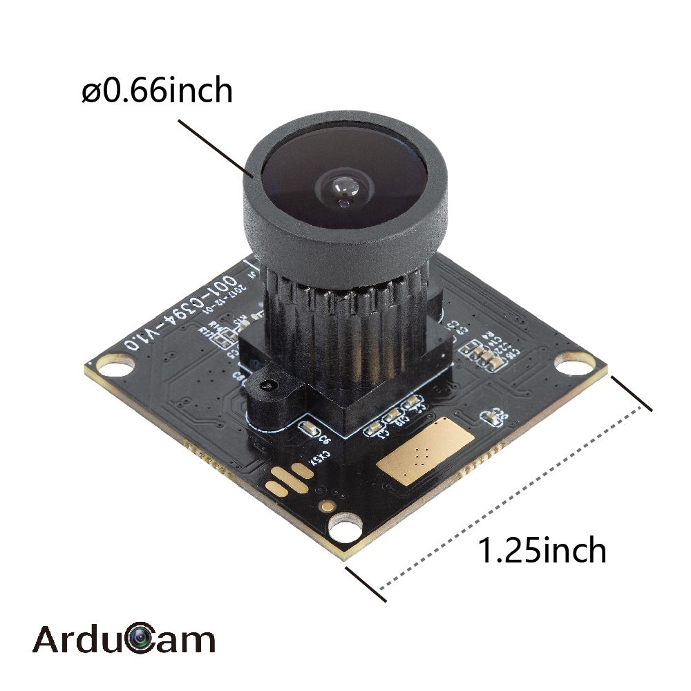 Arducam 1080P HD Wide Angle WDR USB Camera Module for Computer, 2MP 1/2.7" CMOS AR0230 100 Degree Mini UVC USB2.0 Spy Webcam Board with 3.3ft/1m Cable for Windows, Linux, Mac OS, Android