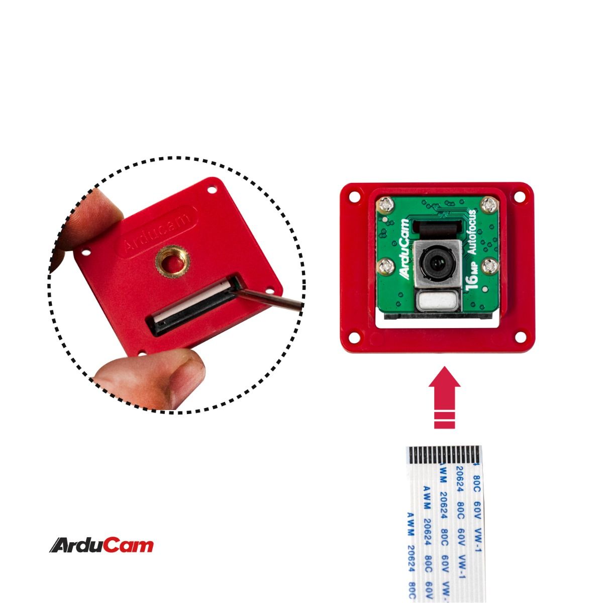 Arducam Acrylic Camera Enclosure Case for Raspberry Pi V1/V2/ and Arducam 16MP/64MP