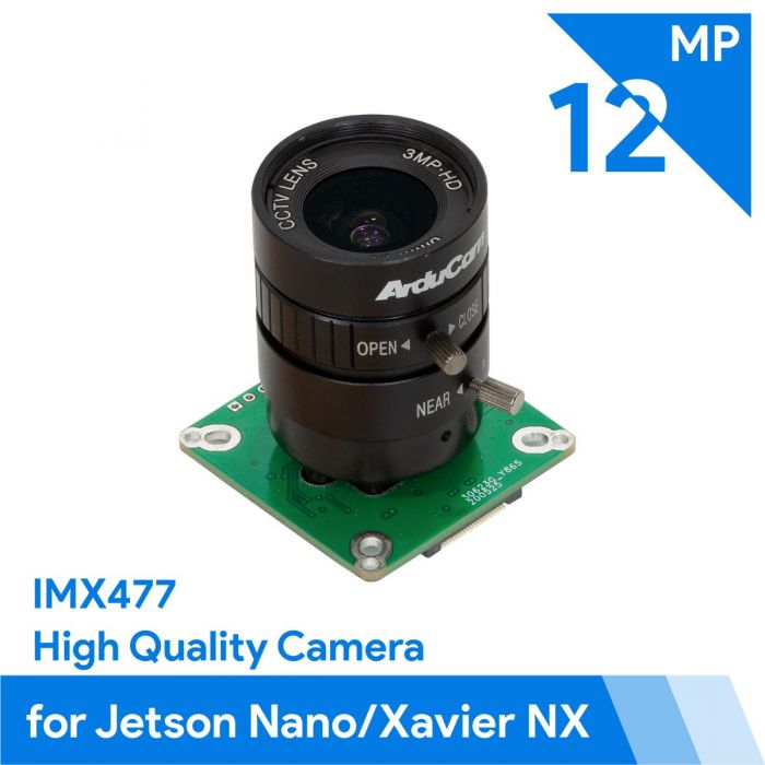 Arducam High Quality Camera, 12.3MP 1/2.3 Inch IMX477 HQ Camera Module with 6mm CS-Mount Lens for Jetson Nano，Xavier NX and Raspberry Pi Compute Module CM4, CM3, CM3+