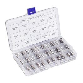 72Pcs/Box 6x30mm 0.5A-30A Glass Tube Fuses Assorted Kit with Fuse Holder CL 