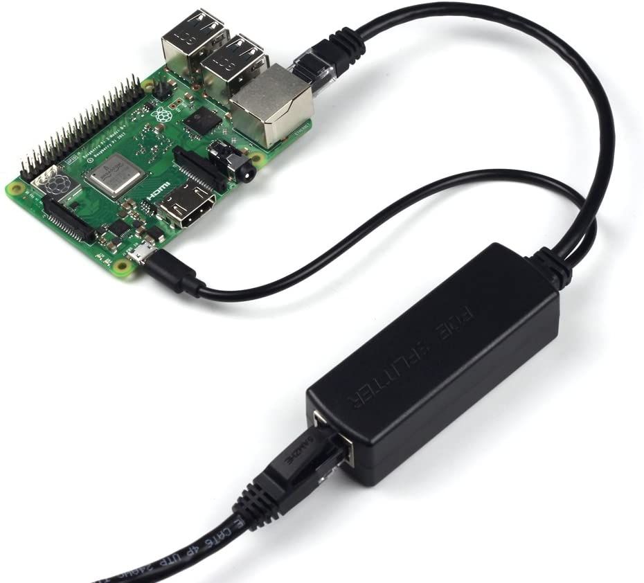 UCTRONICS PoE Splitter Gigabit 5V - Micro USB Power and Ethernet to Raspberry Pi 3B+, Work with Echo Dot, most Micro USB Security Cameras and Tablets - IEEE 802.3af Compliant