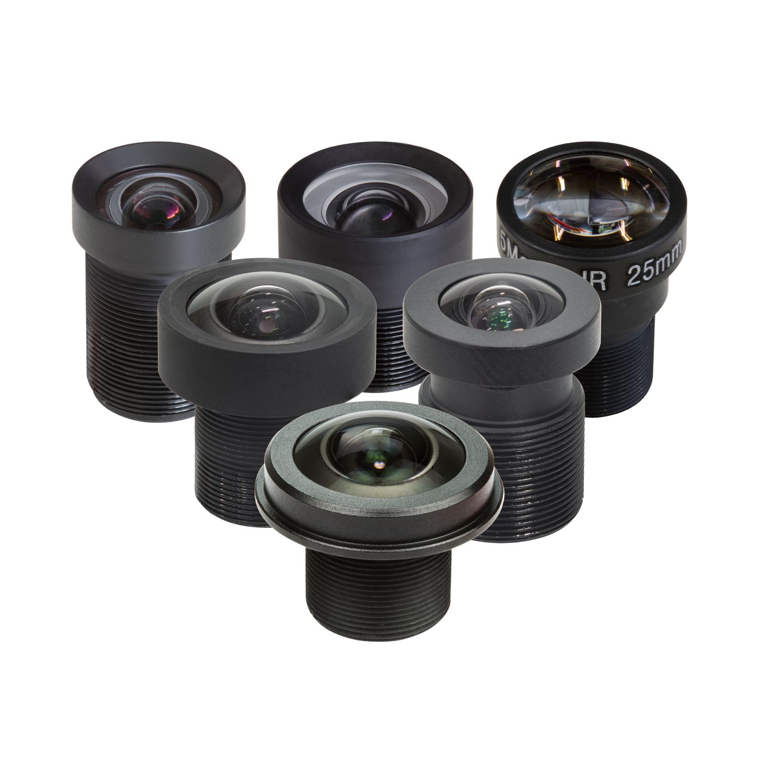 Arducam M12 Lens Kit for Raspberry Pi High Quality IMX477 Camera, Fisheye Wide Angle Telephoto M12 Camera Lenses with Lens Adapter