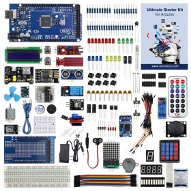 UCTRONICS Ultimate Starter Kit for Arduino with Instruction Booklet, MEGA 2560 R3, ESP8266 Module, 1602 LCD, NE555 Timer, RTC Module, DHT11 Temp & Humi Sensor, Water Lever Sensor, Sound Sensor Module