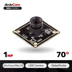 Arducam 100fps Global Shutter Color USB Camera Board, 1MP OV9782 UVC Webcam Module with Low Distortion M12 Lens Without Microphones