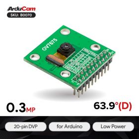0.3MP OV7675 20-pin DVP Camera Module for Arduino GIGA R1 WIFI Board