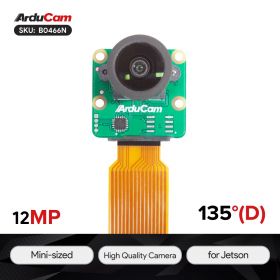 12.3MP 477M HQ Camera Module with 135°(D) M12 Wide Angle Lens for NVIDIA Jetson Nano, Xavier NX, and Orin NX/AGX Orin