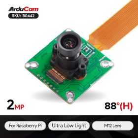 2MP IMX327 Color Ultra Low Light STARVIS WDR Camera Module with M12 Lens for Raspberry Pi