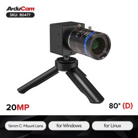 Arducam 20MP USB 3.0 Camera Module with 16mm C-Mount Lens