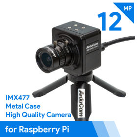 Arducam Complete High Quality Camera Bundle for Raspberry Pi, 12.3MP 1/2.3 Inch IMX477 Camera Module with 6mm CS-Mount Lens, Metal Enclosure, Tripod and HDMI Extension Adapter