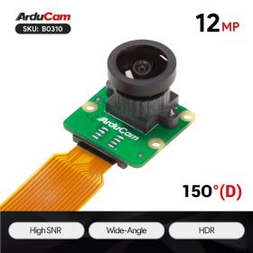 Arducam 12MP IMX708 HDR 120° Wide Angle Camera Module with M12 Lens for Raspberry Pi