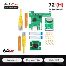 Arducam 64MP Camera and Cable Extension Kit for Raspberry Pi