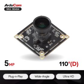 5MP OV5648 USB Camera Module with Wide Angle M12 Lens and Single Microphone for Windows, Linux, Android, and Mac OS