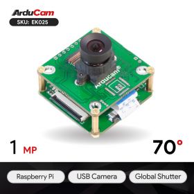 Arducam OV9281 1MP Global Shutter USB Camera Evaluation Kit - 1/4-inch Monochrome M12 NoIR Camera Module with USB2 Camera Shield  for Raspberry Pi
