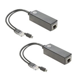 UCTRONICS for Raspberry Pi PoE Splitter 5V [2-Pack] - Active PoE to Micro USB Adapter, IEEE 802.3af Compliant, for Tablets, Dropcam and Raspberry Pi 2/3, and More