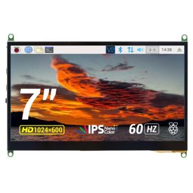 UCTRONICS 7 Inch Touch Screen for Raspberry Pi, 1024×600 Capacitive HDMI LCD Touchscreen Monitor Portable Display for Pi 4 B, 3 B+, Windows 10 8 7 (Free Driver)