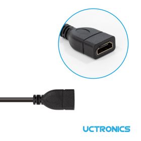 UCTRONICS Micro HDMI to HDMI Extension Cable for Raspberry Pi 4, 3.3ft/1m Micro-HDMI Male to HDMI Female Adapter Cable