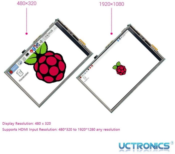 2B 3B 3B+ 3.5 inch TFT Touch Screen USB HDMI LCD Display For Raspberry Pi A B A 