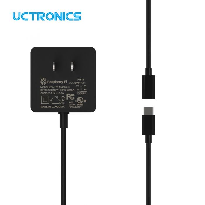 UCTRONICS Power Switch Cable for Raspberry Pi 4 Power Supply, USB 
